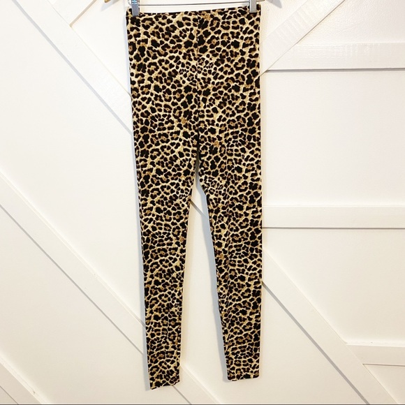 Fashion Nova Leopard Printed High Rise Legging Pants Sz Small - Picture 2 of 4